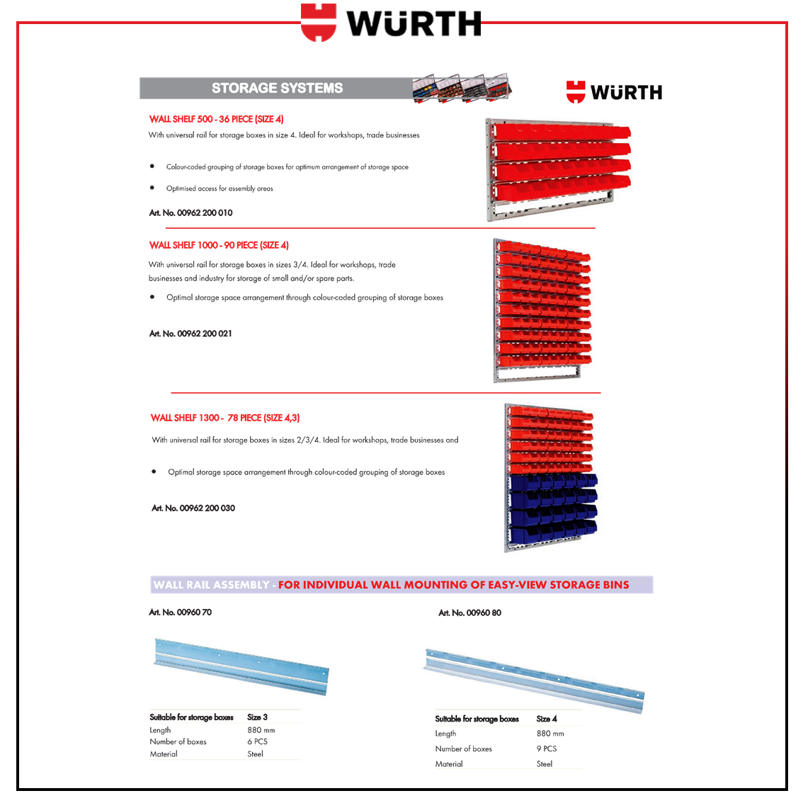 WURTH - Orsy Storage Systems Catalogue