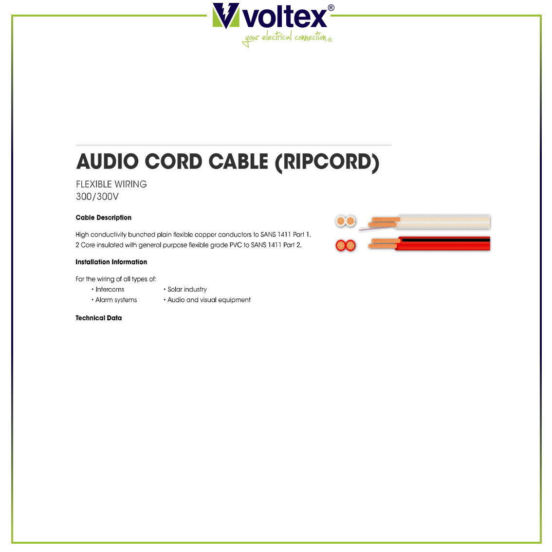 VOLTEX - Audio Ripcord Catalogue