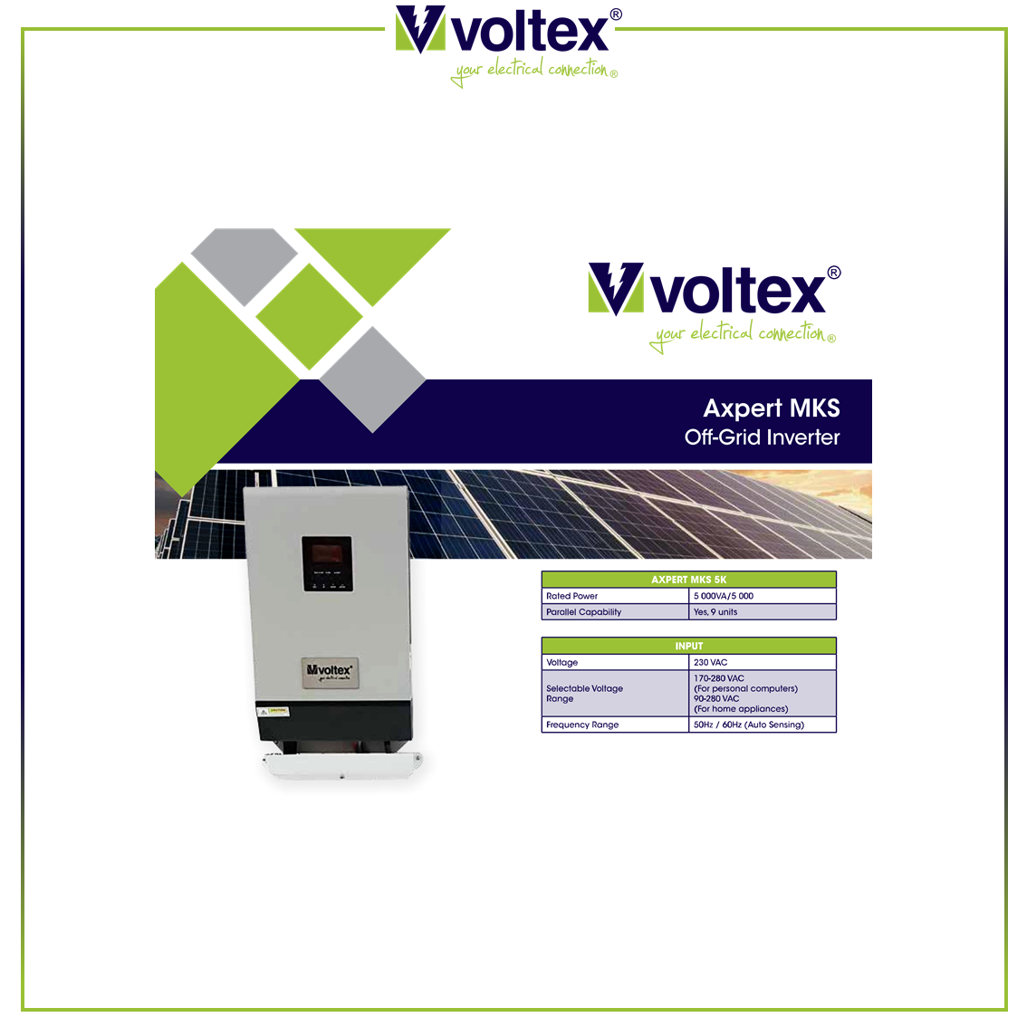 VOLTEX - Axpert-Inverter Catalogue