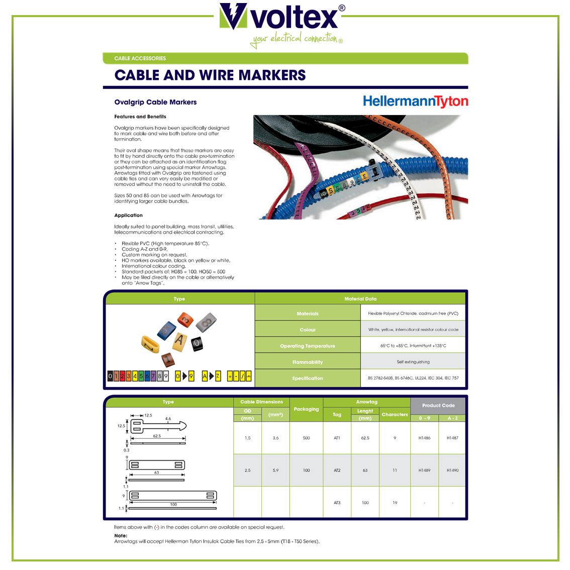 VOLTEX - Cable and Wire Markers Catalogue