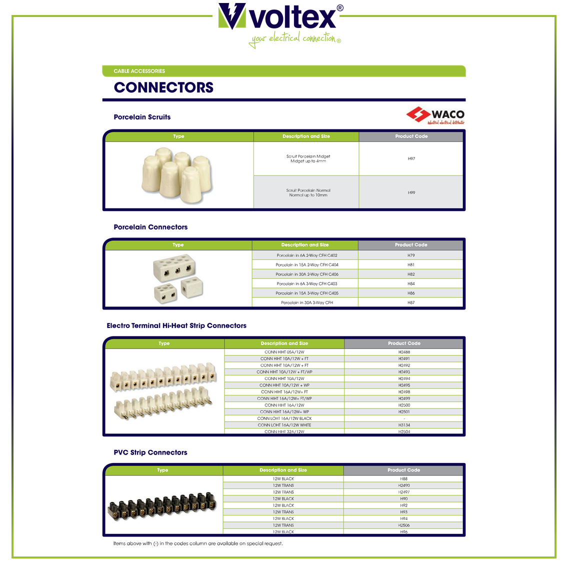 VOLTEX - Connectors Catalogue