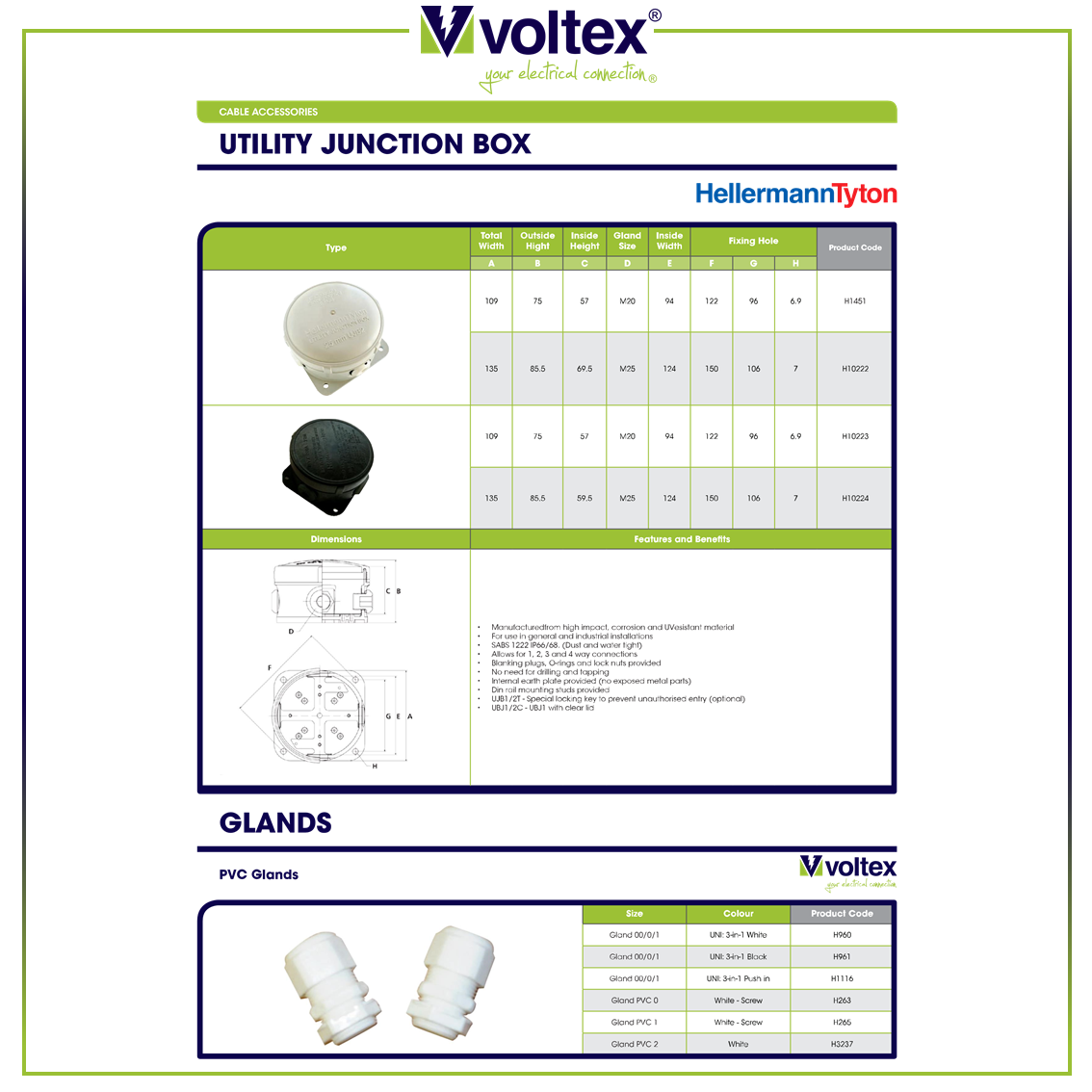 VOLTEX - Glands Catalogue