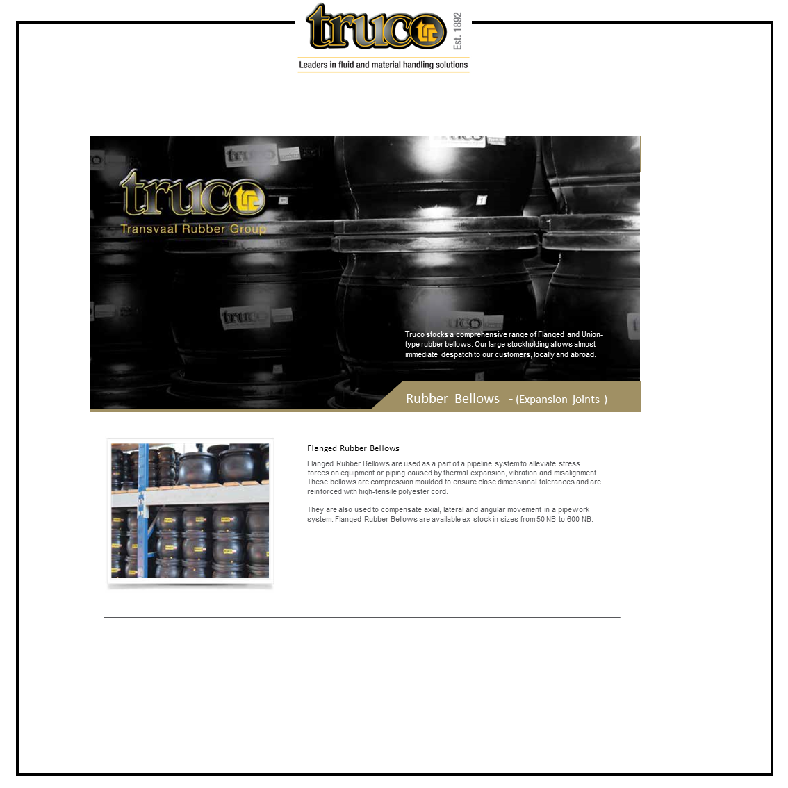 TRUCO - Bellows Catalogue