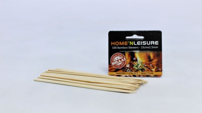 Skewers Bamboo 15cm 100 Pce 2.5mm