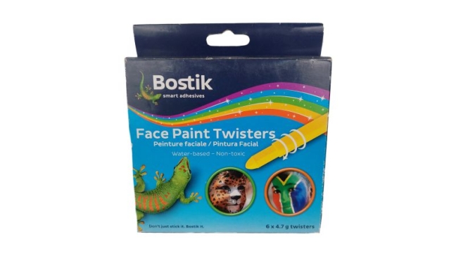 Bostik Face Paint Twisters 6x4.7g