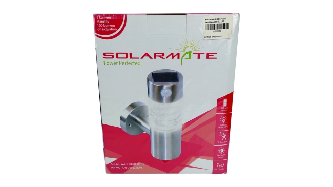 Solarmate D80 S/Steel Wall Light Pir 5/100 Lumens