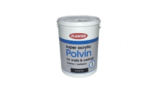 Plascon Polvin Super Acrylic Black 5l